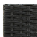 vidaXL 2 db fekete polyrattan bárszék