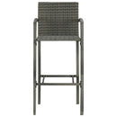 vidaXL 2 db szürke polyrattan bárszék