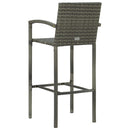 vidaXL 2 db szürke polyrattan bárszék