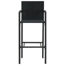 vidaXL 4 db fekete polyrattan bárszék