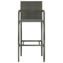 vidaXL 4 db szürke polyrattan bárszék