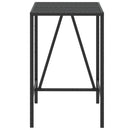 vidaXL fekete polyrattan üveglapos bárasztal 70 x 70 x 110 cm