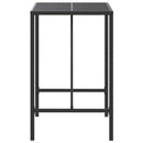 vidaXL fekete polyrattan üveglapos bárasztal 70 x 70 x 110 cm