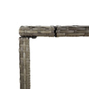 vidaXL szürke polyrattan üveglapos bárasztal 180 x 70 x 110 cm
