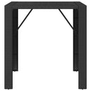 vidaXL fekete polyrattan üveglapos bárasztal 105 x 80 x 110 cm