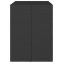 vidaXL fekete polyrattan üveglapos bárasztal 105 x 80 x 110 cm