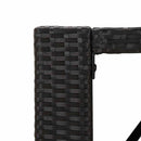 vidaXL fekete polyrattan üveglapos bárasztal 105 x 80 x 110 cm