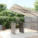 vidaXL szürke polyrattan üveglapos kerti asztal 105 x 80 x 110 cm