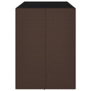 vidaXL barna polyrattan kerti asztal üveglappal 145 x 80 x 110 cm