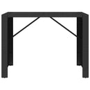 vidaXL fekete polyrattan üveglapos bárasztal 145 x 80 x 110 cm