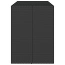 vidaXL fekete polyrattan üveglapos bárasztal 145 x 80 x 110 cm