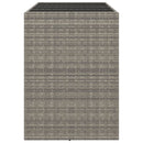 vidaXL szürke polyrattan üveglapos kerti asztal 145 x 80 x 110 cm