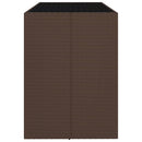 vidaXL barna polyrattan kerti asztal üveglappal 185 x 80 x 110 cm