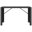 vidaXL fekete polyrattan üveglapos bárasztal 185 x 80 x 110 cm