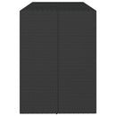 vidaXL fekete polyrattan üveglapos bárasztal 185 x 80 x 110 cm