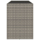 vidaXL szürke polyrattan üveglapos kerti asztal 185 x 80 x 110 cm