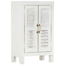 vidaXL fehér tömör akácfa tálalószekrény 55x30x90 cm