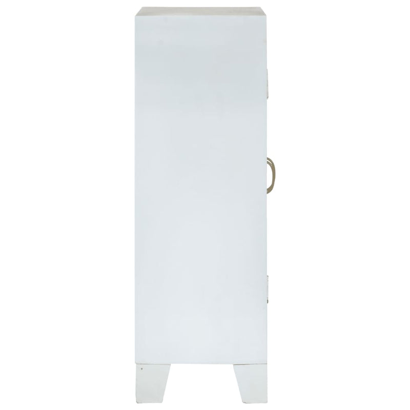 vidaXL fehér tömör akácfa tálalószekrény 55x30x90 cm