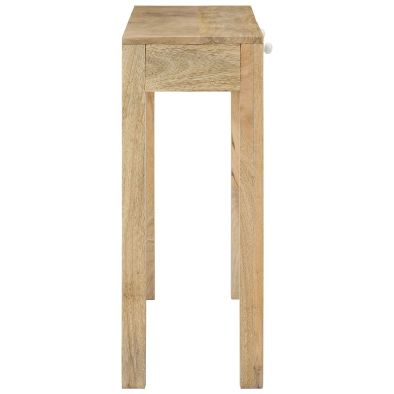 vidaXL tömör fehérített mangófa konzolasztal 110 x 30 x 75 cm