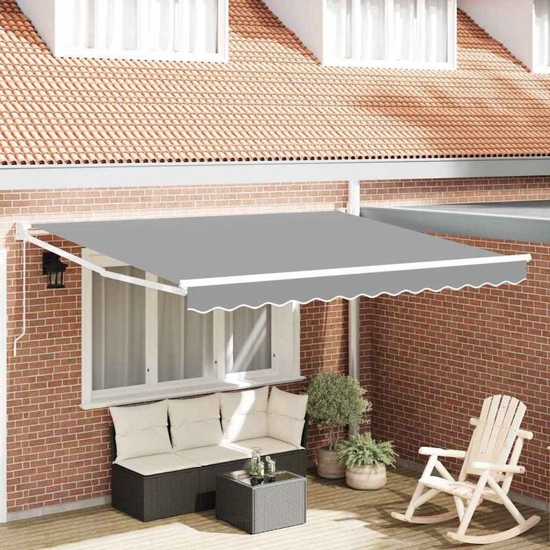vidaXL Napernyő Fehér 3,5 x 2,5 m Fém