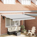 vidaXL Behúzható napernyő váz Antracit 300 x 250 cm Alumínium