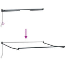 vidaXL Behúzható napernyő váz Antracit 350 x 250 cm Alumínium