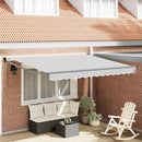 vidaXL Behúzható napernyő váz Antracit 350 x 250 cm Alumínium