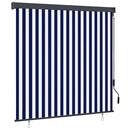 vidaXL Roletta Kék és Fehér 180 x 250 cm Szövet és Alumínium
