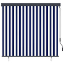 vidaXL Roletta Kék és Fehér 180 x 250 cm Szövet és Alumínium