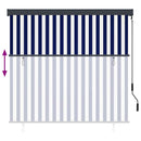 vidaXL Roletta Kék és Fehér 180 x 250 cm Szövet és Alumínium