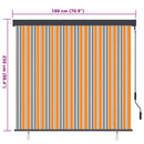 vidaXL Roletta Sárga és Kék 180 x 250 cm Szövet és Alumínium