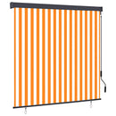 vidaXL Roletta Fehér és Narancssárga 180 x 250 cm Szövet és Alumínium