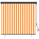 vidaXL Roletta Fehér és Narancssárga 180 x 250 cm Szövet és Alumínium