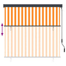 vidaXL Roletta Fehér és Narancssárga 180 x 250 cm Szövet és Alumínium