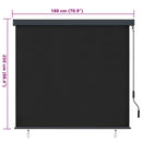vidaXL Roletta Antracitszürke 180 x 250 cm Szövet és Alumínium