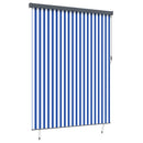 vidaXL Roletta Kék és Fehér 200 x 250 cm Szövet és Alumínium