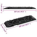 vidaXL 2 db fekete nejlon vontatási táblák 107x31x7 cm