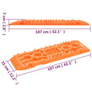 vidaXL 2 db narancssárga nejlon vontatási táblák 107x31x7 cm