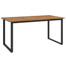vidaXL tömör akácfa kerti asztal U-alakú lábakkal 160 x 80 x 75 cm