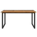 vidaXL tömör akácfa kerti asztal U-alakú lábakkal 160 x 80 x 75 cm