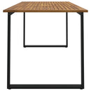 vidaXL tömör akácfa kerti asztal U-alakú lábakkal 160 x 80 x 75 cm