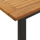 vidaXL tömör akácfa kerti asztal U-alakú lábakkal 160 x 80 x 75 cm