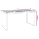 vidaXL tömör akácfa kerti asztal U-alakú lábakkal 160 x 80 x 75 cm