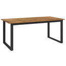 vidaXL tömör akácfa kerti asztal U-alakú lábakkal 180 x 90 x 75 cm