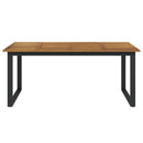 vidaXL tömör akácfa kerti asztal U-alakú lábakkal 180 x 90 x 75 cm