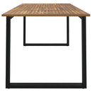 vidaXL tömör akácfa kerti asztal U-alakú lábakkal 180 x 90 x 75 cm