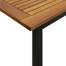 vidaXL tömör akácfa kerti asztal U-alakú lábakkal 180 x 90 x 75 cm