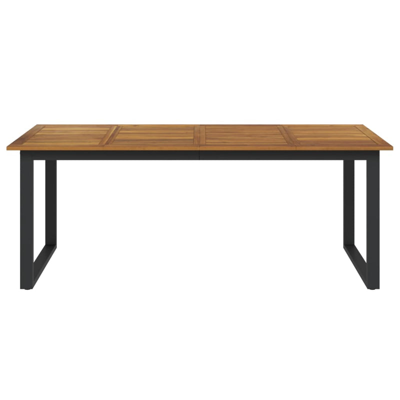 vidaXL tömör akácfa kerti asztal U-alakú lábakkal 200 x 90 x 75 cm