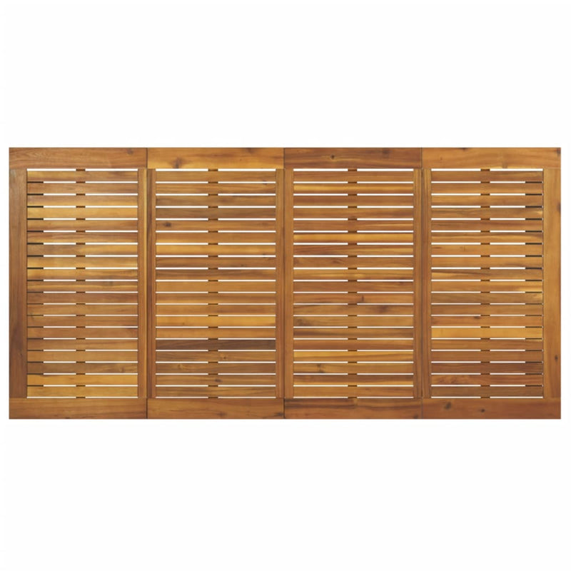 vidaXL tömör akácfa kerti asztal U-alakú lábakkal 200 x 90 x 75 cm