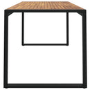 vidaXL tömör akácfa kerti asztal U-alakú lábakkal 160 x 80 x 75 cm